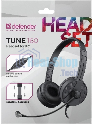 Гарнитура Defender Tune 160 чёрный, проводная
