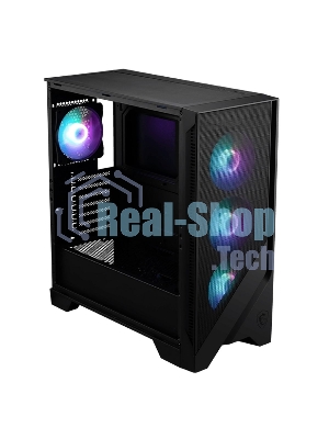 Компьютерный корпус без блока питания Case MSI MAG FORGE 320R AIRFLOW, Midi-Tower, TG, 4x120мм ARGB, 2xUSB 3.2, ATX, mATX, mITX черный