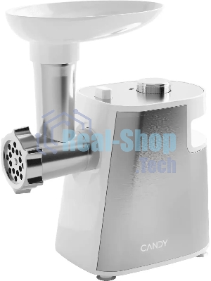 Мясорубка электрическая Candy CG-200 белый, 2000 Вт, 2.3 кг/мин, реверс, защита от перегрузки, насадки - 5