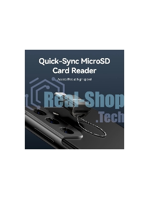 Кард-ридер Vention CLMH0/серый/OTG USB 2.0 CM/MicroSD/USB Type-C/металл