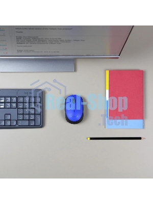 Мышь беспроводная Logitech M171 синий, 1000 dpi, радиоканал, USB, кнопки - 3