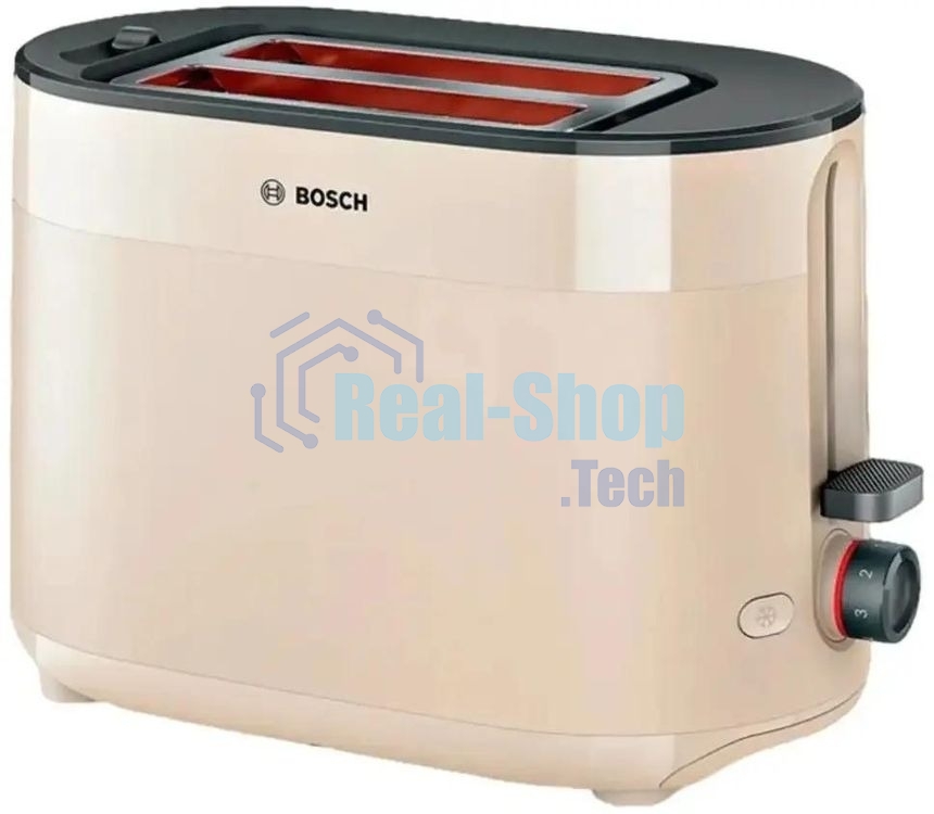 Тостер Bosch TAT2M127 бежевый, 950 Вт, 2 слота