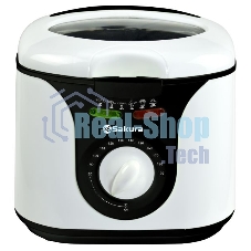Фритюрница Sakura SA-7669BK белый/черный, 1300 Вт, 2.0 л, 1.0 кг, антипригарное покрытие, съёмная чаша
