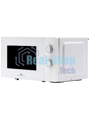 Микроволновая печь General Electronics GE MS120W белая, 20 л, 700 Вт, переключатели — поворотный механизм