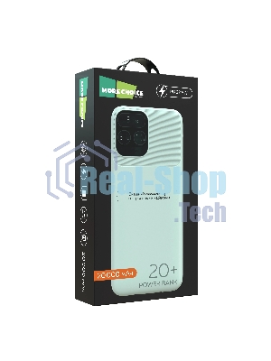 Портативный аккумулятор More choice (4620202550613) PB55-20 с кабелем 1USB 3.0A 22.5W PD - 20000mAh белый