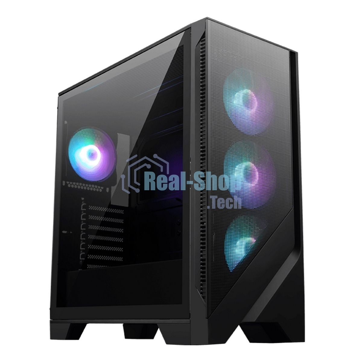 Компьютерный корпус без блока питания Case MSI MAG FORGE 320R AIRFLOW, Midi-Tower, TG, 4x120мм ARGB, 2xUSB 3.2, ATX, mATX, mITX черный