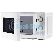 Микроволновая печь General Electronics GE MS120W белая, 20 л, 700 Вт, переключатели — поворотный механизм