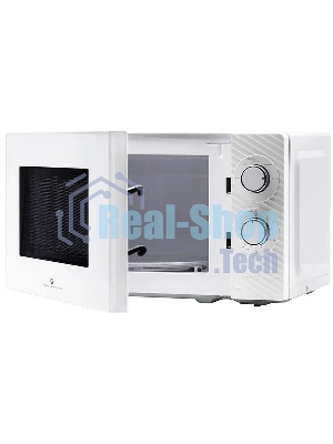 Микроволновая печь General Electronics GE MS120W белая, 20 л, 700 Вт, переключатели — поворотный механизм