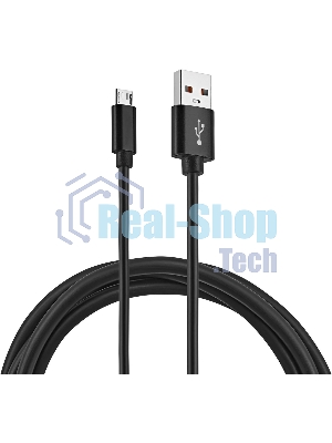 Кабель KingPrice KP-microUSB-2.4A-1.5m USB (m)-micro USB (m) 1.5м черный