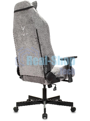 Кресло Бюрократ Knight N1 Fabric серый, ткань, 120 кг, механизм качания