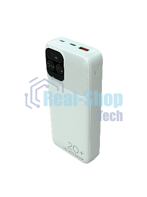 Портативный аккумулятор More choice (4620202550613) PB55-20 с кабелем 1USB 3.0A 22.5W PD - 20000mAh белый