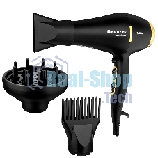 Фен BRAYER BR3010 черный/золотистый, 2200 Вт
