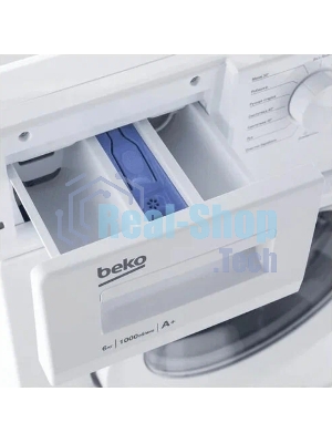 Стиральная машина Beko WRE6511BWW (R) белый, загрузка фронтальная 6 кг, 1000 об/мин., класс: А