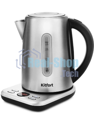 Чайник электрический Kitfort КТ-661 1.7л. 2200Вт черный/серебристый (корпус: металл)