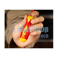 Диэлектрическая крестовая отвертка Deli DL513060 PH0х60 мм сталь Cr-V, сертификат VDE для работ под напряжением до 1000 В
