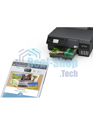 МФУ струйное Epson EcoTank L8100 (C11CK94***), A4, цветной, печ. до 8 стр/мин., 5760 x 1440 dpi (печ.), 1200x4800dpi (скан.), USB, Wi-Fi