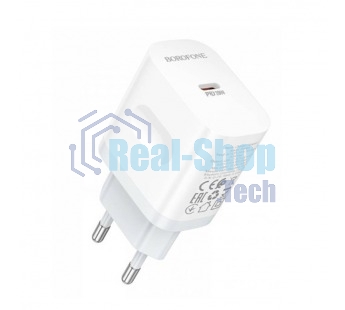 Сетевое зарядное устройство BOROFONE (6941991121357) BA99A СЗУ 1Type-C 3.0A PD 20W, белый