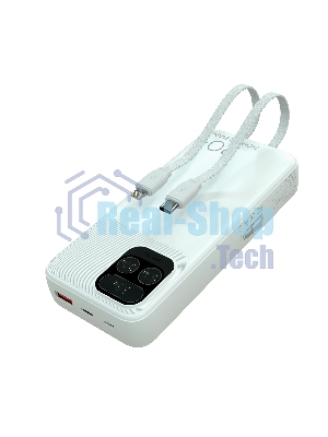 Портативный аккумулятор More choice (4620202550613) PB55-20 с кабелем 1USB 3.0A 22.5W PD - 20000mAh белый
