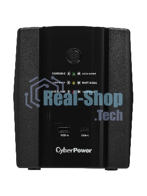 Источник бесперебойного питания CyberPower UT1500EIG/1500 ВА/900 Вт/USB/RJ-11/RJ-45/6xIEC 320 C13 (компьютерная)