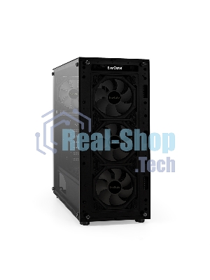 Компьютерный корпус Miditower ExeGate i3 BASE-NPX500 (ATX, БП 500NPX с вент. 12 см, с окном, 1*USB+1*USB 3.0, аудио, 4 вент. 12см с RGb подсветкой)