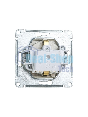 Механизм розетки 1-м СП AtlasDesign 16А IP20 с заземл. защ. шторки с крышкой алюм.
