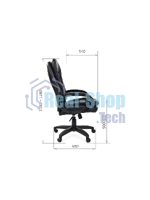 Кресло Chairman 795 LT черный, экокожа, 120 кг, механизм качания