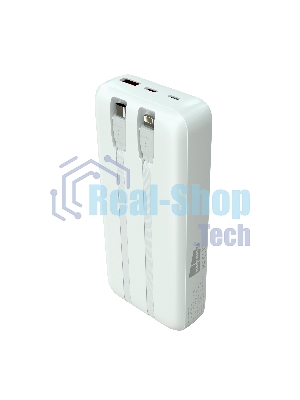 Портативный аккумулятор More choice (4620202550613) PB55-20 с кабелем 1USB 3.0A 22.5W PD - 20000mAh белый