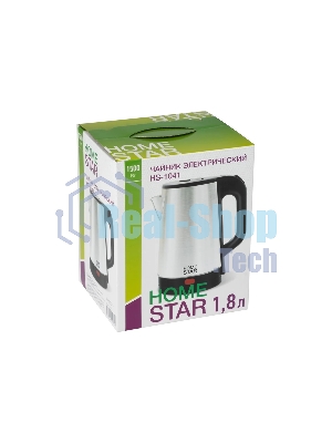 Чайник электрический Homestar HS-1041 1.8 л, 1500 Вт, нержавейка, стальной/черный