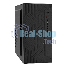 Компьютерный корпус Minitower ExeGate BAA-303M-UNS500 (mATX, БП UNS500 с вент. 12см, 2*USB, HD Audio, черный)