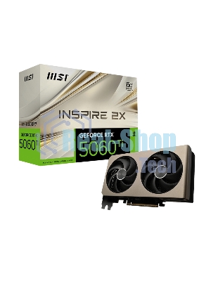 Видеокарта MSI RTX 5060 Ti 16G INSPIRE 2X, NVIDIA RTX 5060 Ti, 16 ГБ GDDR7, 128 бит, PCI-e 5.0, 1xHDMI, 3xDP, 2587 МГц