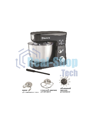 Миксер Sakura с чашей SA-6327BK планетарный