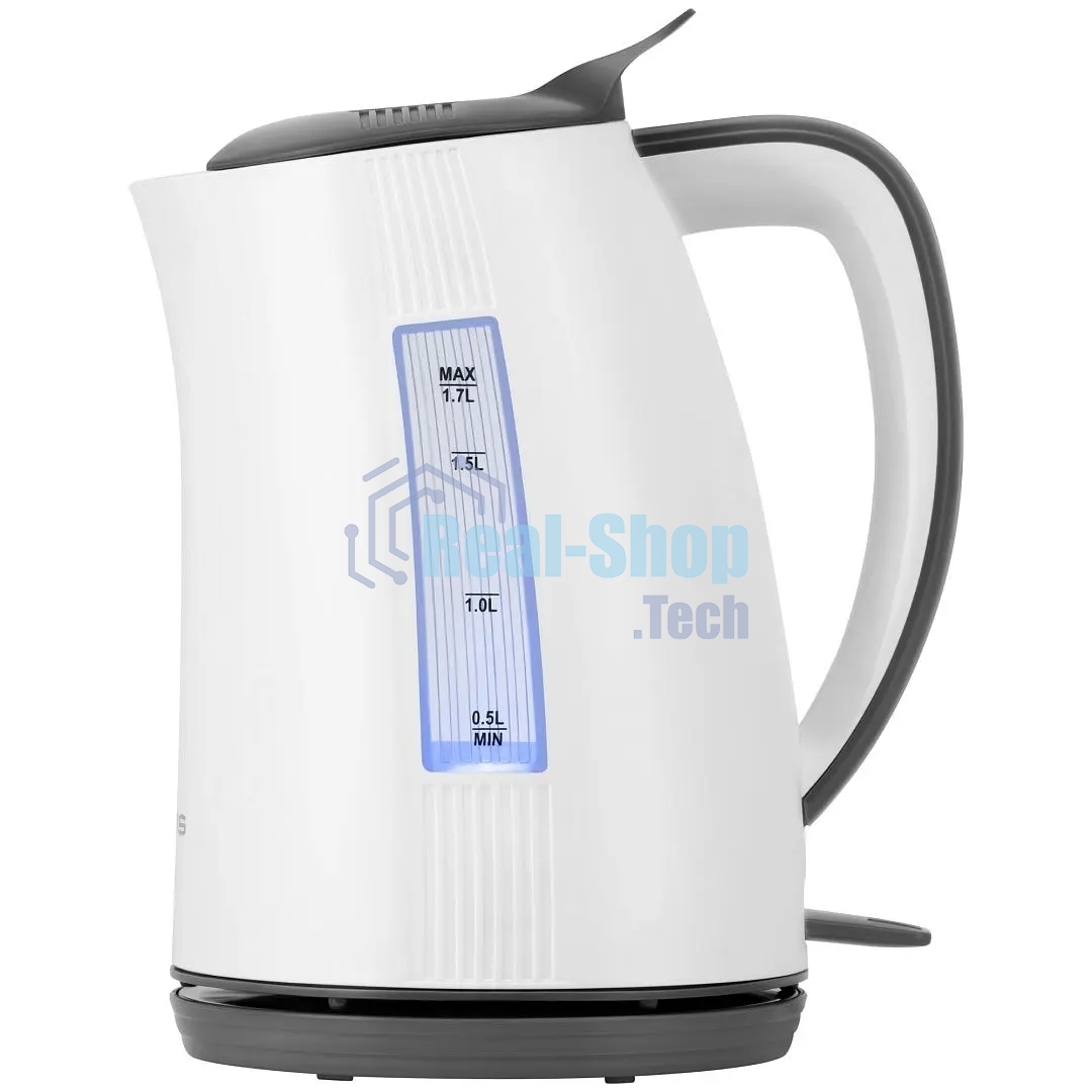 Чайник электрический Polaris PWK1708C Water Way Pro, белый/серый