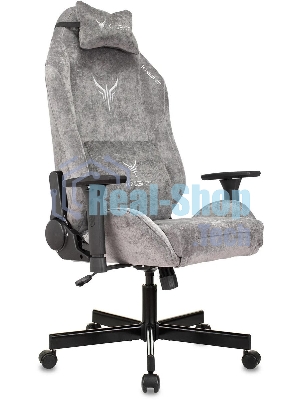 Кресло Бюрократ Knight N1 Fabric серый, ткань, 120 кг, механизм качания