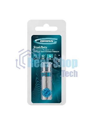 Бита Gross PH1х50мм, сталь S2, шестигр., 2 шт.