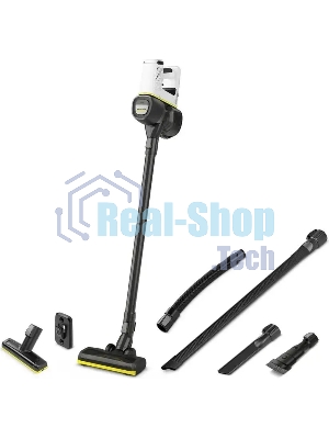 Пылесос вертикальный Karcher VC 4 черный/белый, питание от аккумулятора, 140 Вт, уборка сухая, пылесборник 0.65 л, работа от АКБ max - 30 мин