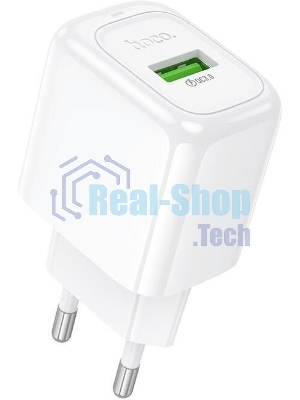 Сетевое зарядное устройство HOCO (6942007631457) CS52A 1USB 3.0A QC3.0 18W, белый