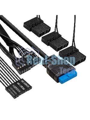 Компьютерный корпус Miditower ExeGate EVO-8227 (ATX, без БП, 2хUSB+1хUSB 3.0+HD Audio, черный, 3 вент. с RGb подсветкой, боковая панель - закаленное стекло)