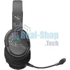 Гарнитура Bloody GR370 черный, беспроводная + проводная, Bluetooth, до 45 ч, подсветка