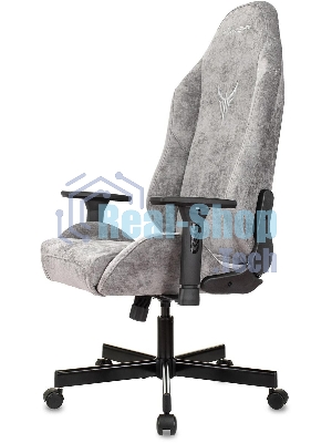 Кресло Бюрократ Knight N1 Fabric серый, ткань, 120 кг, механизм качания
