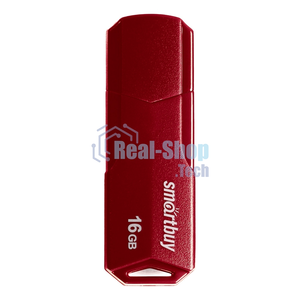 Флешка USB SmartBuy CLUE Burgundy (SB16GbCLU-BG), 16Gb, USB 2.0, R/W 20/10, красный