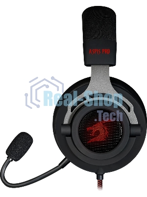 Гарнитура Defender Aspis Pro чёрный, проводная, съёмный микрофон, подсветка