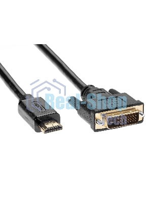 Кабель HDMI to DVI-D (19M -25M) 2м, TV-COM LCG135E-2M