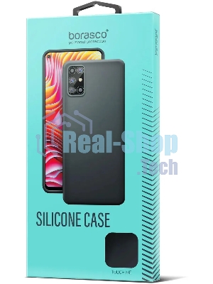 Чехол (клип-кейс) BORASCO Silicone Case, для Xiaomi Poco M4 Pro, черный (матовый) 70106