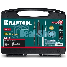 Мини-паяльная станция KRAFTOOL KS-15, 14-в-1, 90 - 480°C, 135 Вт, цифровая в кейсе (55346)