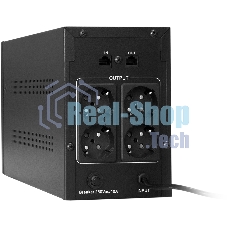 Источник бесперебойного питания ExeGate SpecialPro Smart LLB-2200.LCD.AVR.EURO.RJ 2200VA/1300W, LCD, AVR, 4 евророзетки, RJ45/11, черный