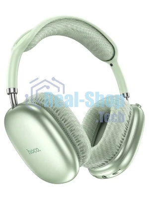Беспроводные/проводные наушники Hoco W35 зеленый, полноразмерные, Bluetooth + проводной, до 40 ч.