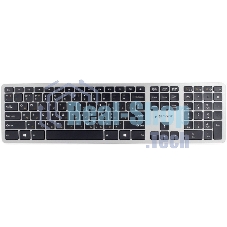Клавиатура беспроводная Gembird KBW-3, USB, серебристый/черный