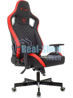Кресло Knight OUTRIDER черный/красный, экокожа, 120 кг, механизм качания