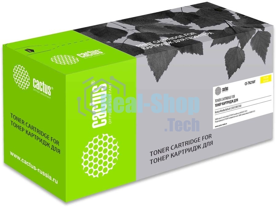 Картридж лазерный Cactus CS-TN216Y желтый (26000 стр.) для Konica Minolta bizhub C220/C280/C360
