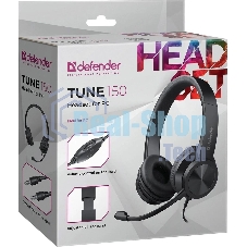 Гарнитура Defender Tune 150 чёрный, проводная